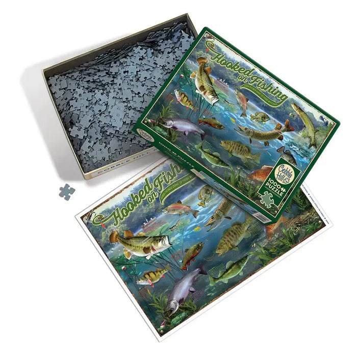 Hooked on Fishing 1000 Piece Jigsaw Puzzle Cobble Hill - for just $19.99! 