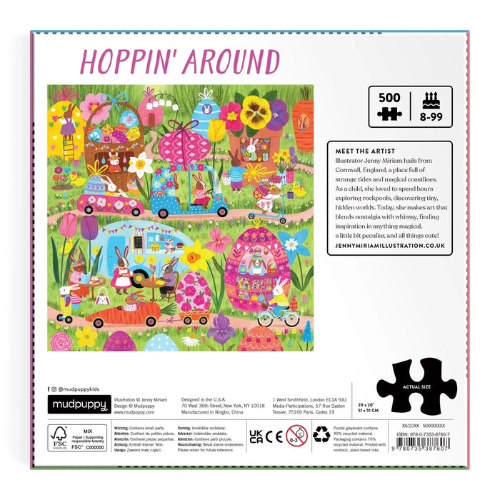 Hoppin' Around 500 Piece Jigsaw Puzzle Mudpuppy - for just $17.99! 