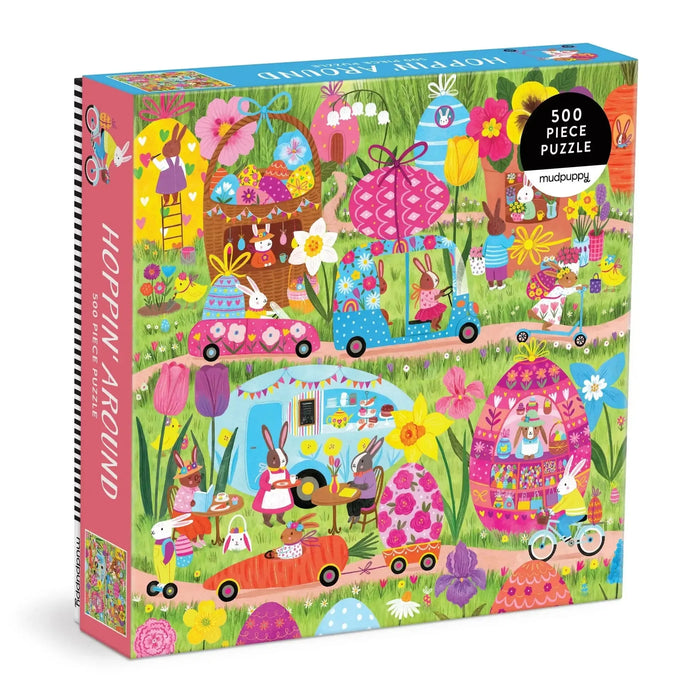 Hoppin' Around 500 Piece Jigsaw Puzzle Mudpuppy - for just $17.99! 