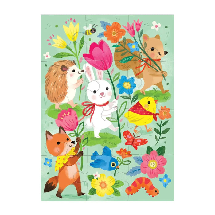 Hoppy Easter Greeting Card 12 Piece Jigsaw Puzzle Mudpuppy - for just $7.99! 