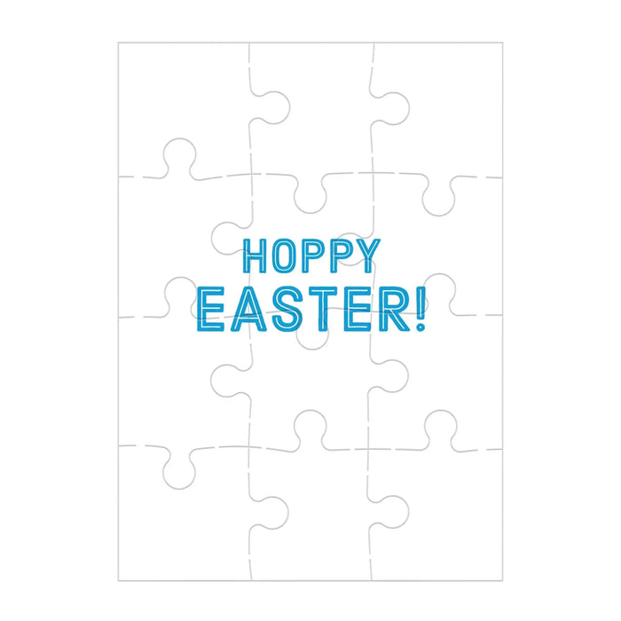 Hoppy Easter Greeting Card 12 Piece Jigsaw Puzzle Mudpuppy - for just $7.99! 