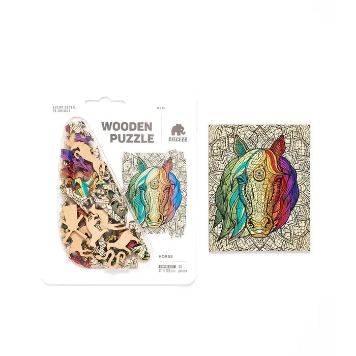 Horse 40 Piece Mini Wooden Jigsaw Puzzle Geek Toys - for just $14.99! 