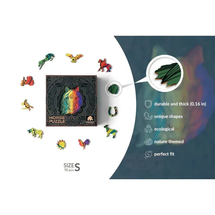 Horse 70 Piece Wooden Jigsaw Puzzle Geek Toys - for just $49.99! 