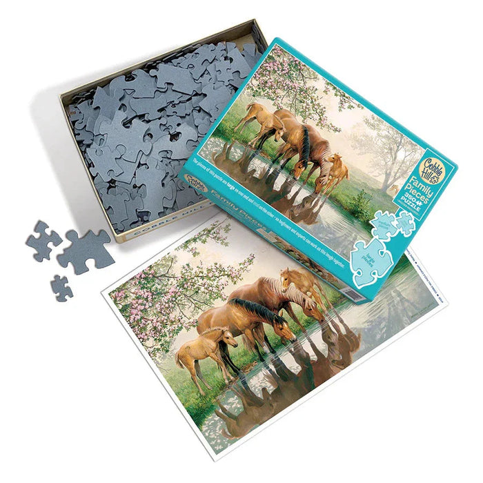 Horse Family 350 Piece Family Jigsaw Puzzle Cobble Hill - for just $17.99! 