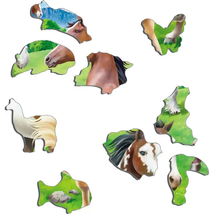 Horses in a Mountain Field 65 Piece Tray Jigsaw Puzzle Larsen - for just $11.99! 