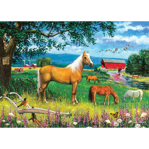 Horses in the Field 35 Piece Tray Jigsaw Puzzle Cobble Hill - for just $9.99! 