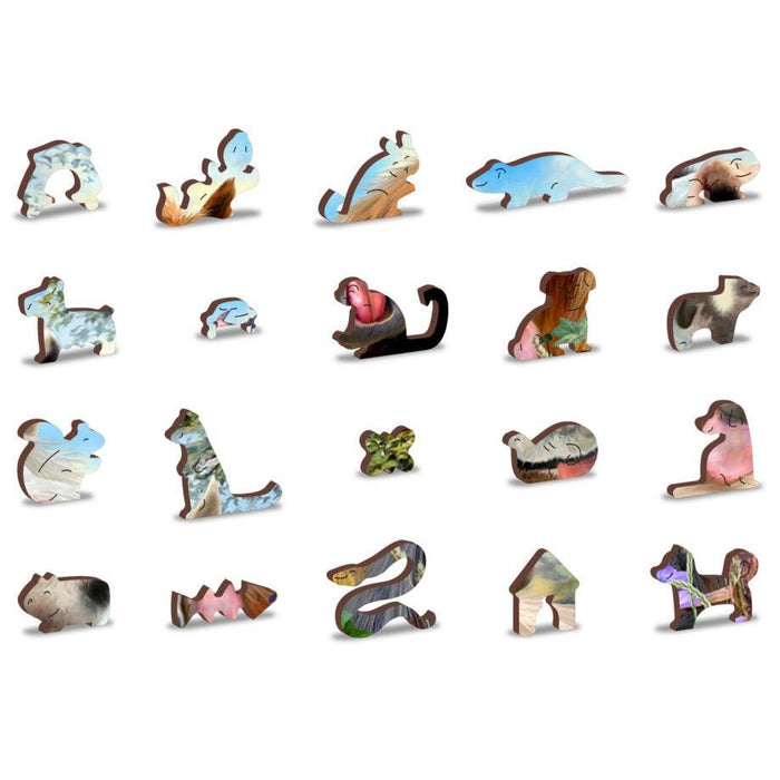 Horsing Around 300 Piece Wood Jigsaw Puzzle Wooden City - for just $24.99! 