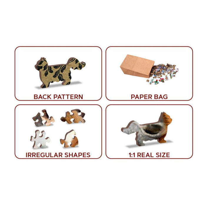 Horsing Around 300 Piece Wood Jigsaw Puzzle Wooden City - for just $24.99! 