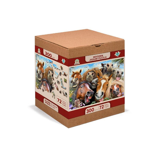 Horsing Around 300 Piece Wood Jigsaw Puzzle Wooden City - for just $24.99! 