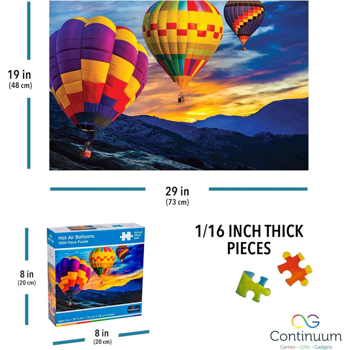 Hot Air Balloons 1000 Piece Jigsaw Puzzle Continuum - for just $19.99! 