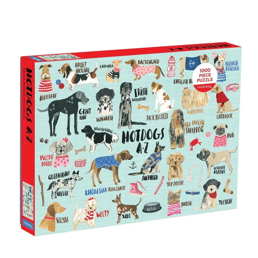 Hot Dogs A-Z 1000 Piece Jigsaw Puzzle Mudpuppy - for just $17.99! 