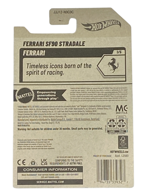 Hot Wheels Ferrari SF90 Stradale - Ferrari Series 1/5 - for just $4.99! 