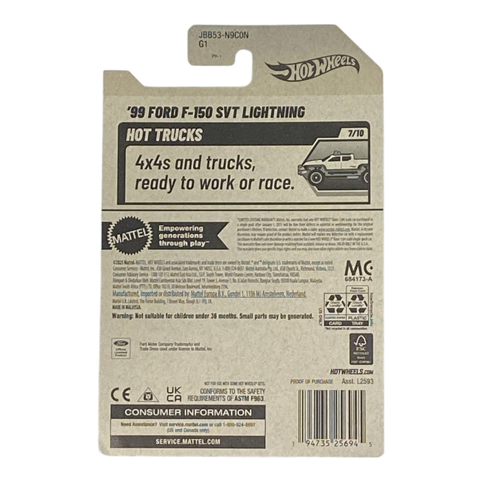 Hot Wheels '99 Ford F-150 SVT Lightning - Hot Trucks Series 7/10 - for just $1.79! 