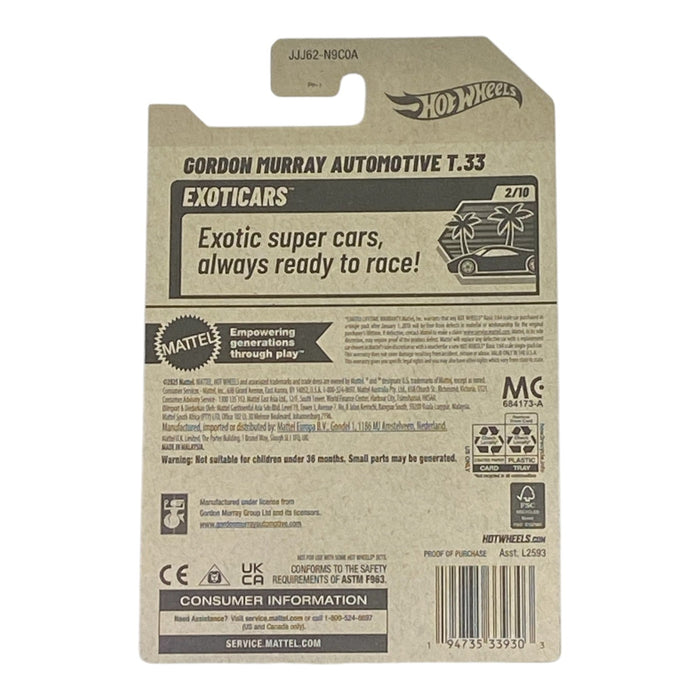 Hot Wheels Gordon Murry Automotive T.33 - Exoticars Series 2/10 - for just $1.79! 