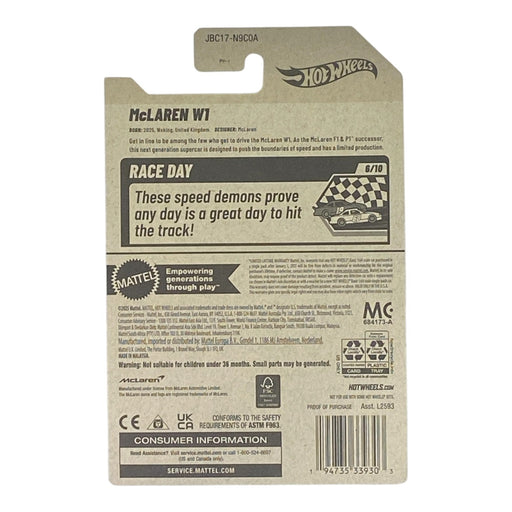 Hot Wheels McLaren W1 - HW Race Day Series 6/10 - for just $1.79! 