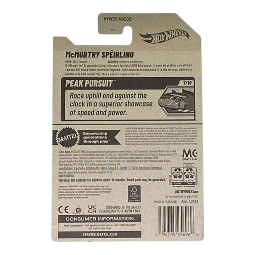 Hot Wheels McMurtry Speirling - Peak Pursuit Series 7/10 - for just $1.79! 