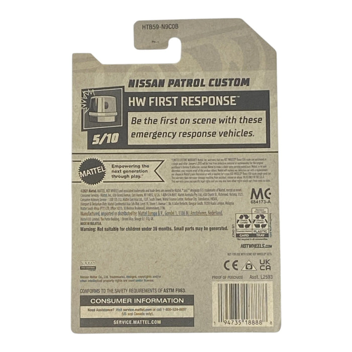 Hot Wheels Nissan Patrol Custom - HW First Response Series 5/10 (Damaged Packaging) - for just $1.69! 