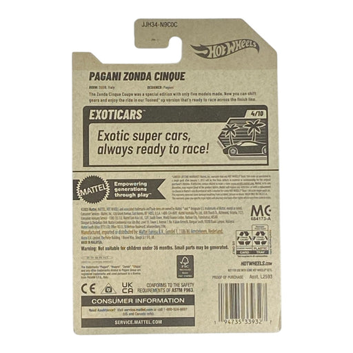 Hot Wheels Pagani Zonda Cinque - Exoticars Series 4/10 - for just $1.89! 