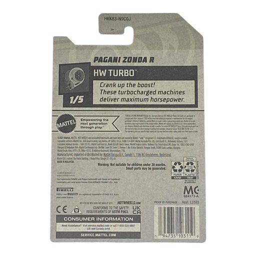 Hot Wheels Pagani Zonda R - Turbo Series 1/5 - for just $1.79! 