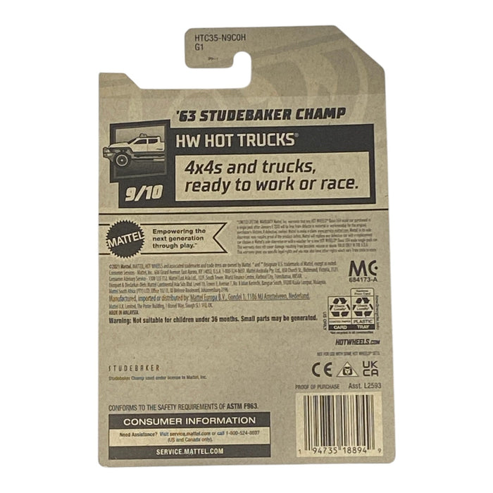 Hot Wheels '63 Studebaker Champ - Hot Trucks Series 9/10 - for just $1.79! 