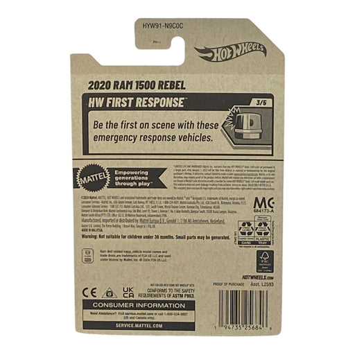 Hot Wheels 2020 Ram 1500 Rebel - First Response Series 3/5 - for just $1.79! 