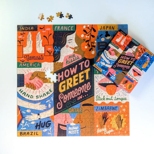 How to Greet Someone 500 Piece Jigsaw Puzzle Fred - for just $17.99! 