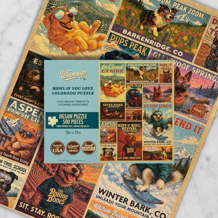 Howl if You Love Colorado 500 Piece Jigsaw Puzzle Whimsigo - for just $24.99! 