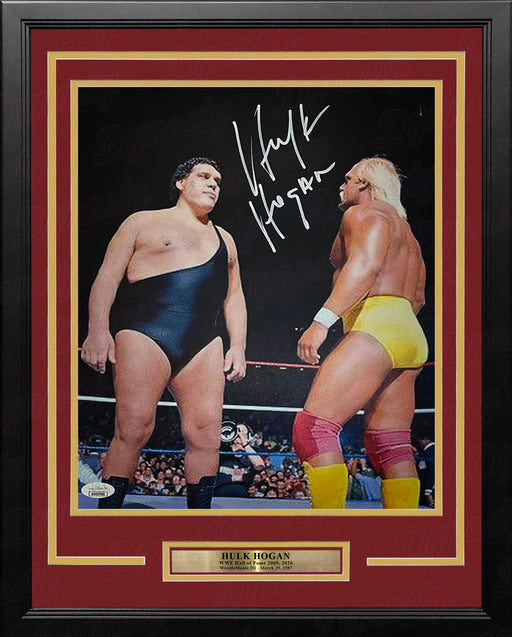 Hulk Hogan WrestleMania III Main Event Autographed Framed 11" x 14" WWE Wrestling Photo - for just $349.99! 