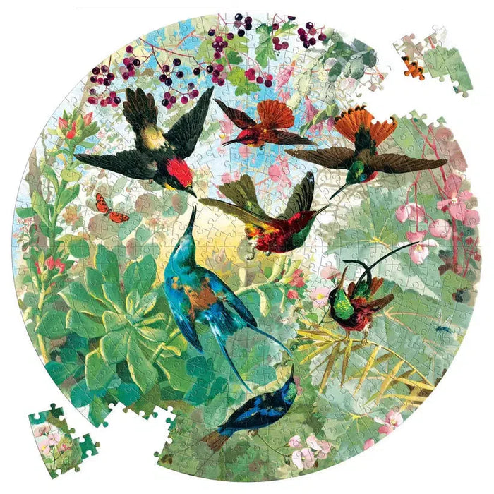 Hummingbirds 500 Piece Round Jigsaw Puzzle eeBoo - for just $26.99! 