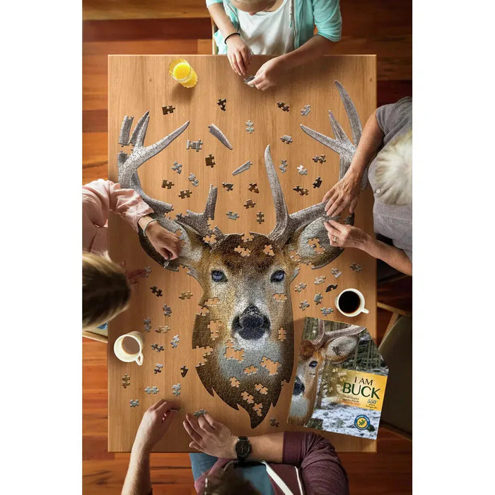 I Am Buck 550 Piece Head Shaped Jigsaw Puzzle Madd Capp - for just $22.99! 