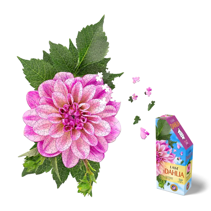I Am Dahlia 350 Piece Floral Shaped Jigsaw Puzzle Madd Capp - for just $19.99! 