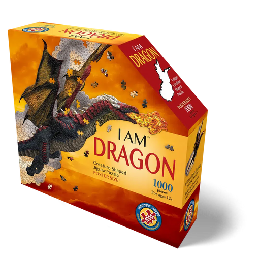 I Am Dragon 1000 Piece Creature Shaped Jigsaw Puzzle Madd Capp - for just $26.99! 