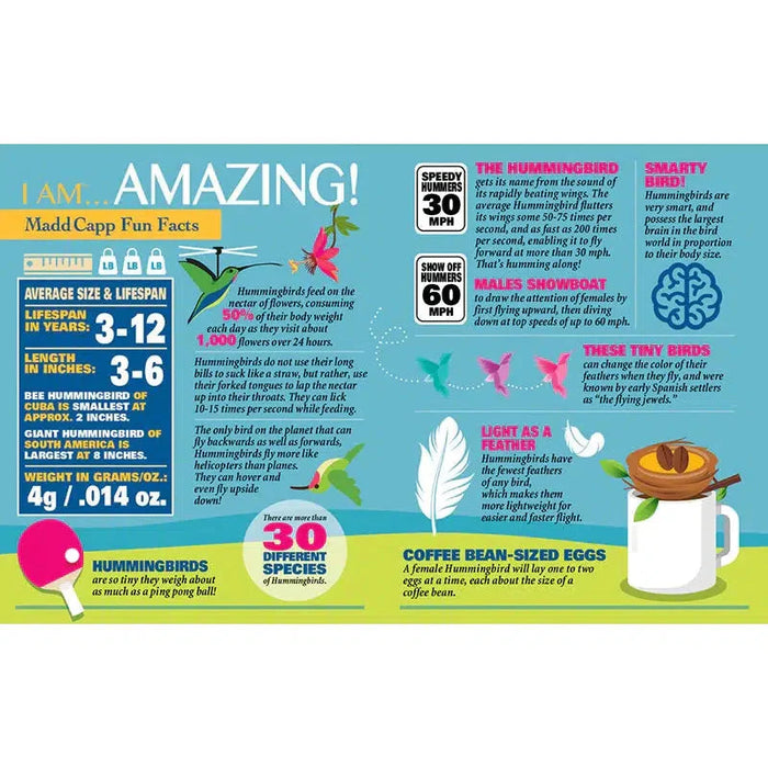 I Am Hummingbird 300 Piece Bird Shaped Jigsaw Puzzle Madd Capp - for just $16.99! 