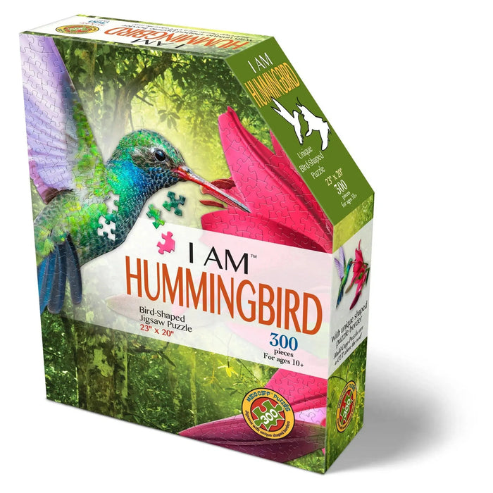 I Am Hummingbird 300 Piece Bird Shaped Jigsaw Puzzle Madd Capp - for just $16.99! 