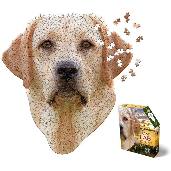 I Am Lab 550 Piece Head Shaped Jigsaw Puzzle Madd Capp - for just $22.99! 