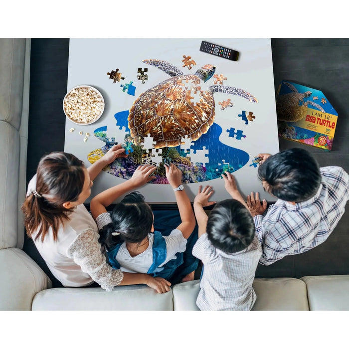 I Am Lil' Sea Turtle 100 Piece Animal Shaped Jigsaw Puzzle Madd Capp - for just $22.99! 