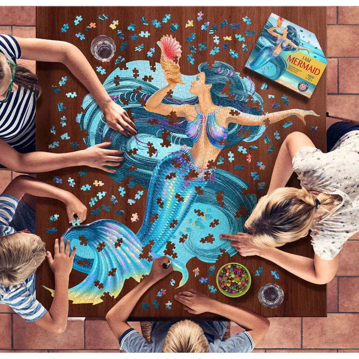 I Am Mermaid 1000 Piece Unique Shaped Jigsaw Puzzle Madd Capp - for just $26.99! 