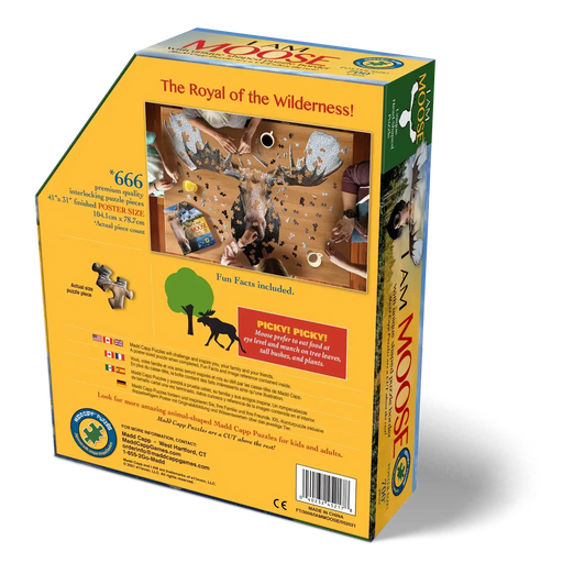 I Am Moose 700 Piece Head Shaped Jigsaw Puzzle Madd Capp - for just $24.99! 