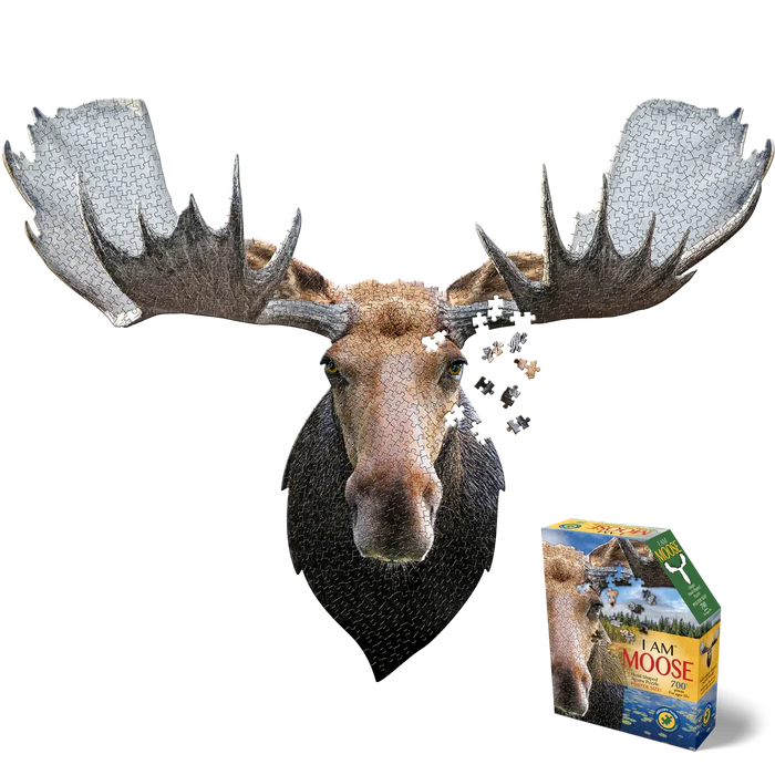 I Am Moose 700 Piece Head Shaped Jigsaw Puzzle Madd Capp - for just $24.99! 