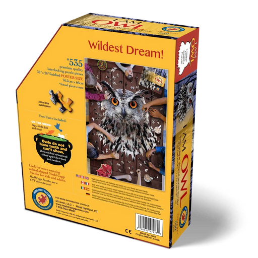 I Am Owl 550 Piece Head Shaped Jigsaw Puzzle Madd Capp - for just $22.99! 