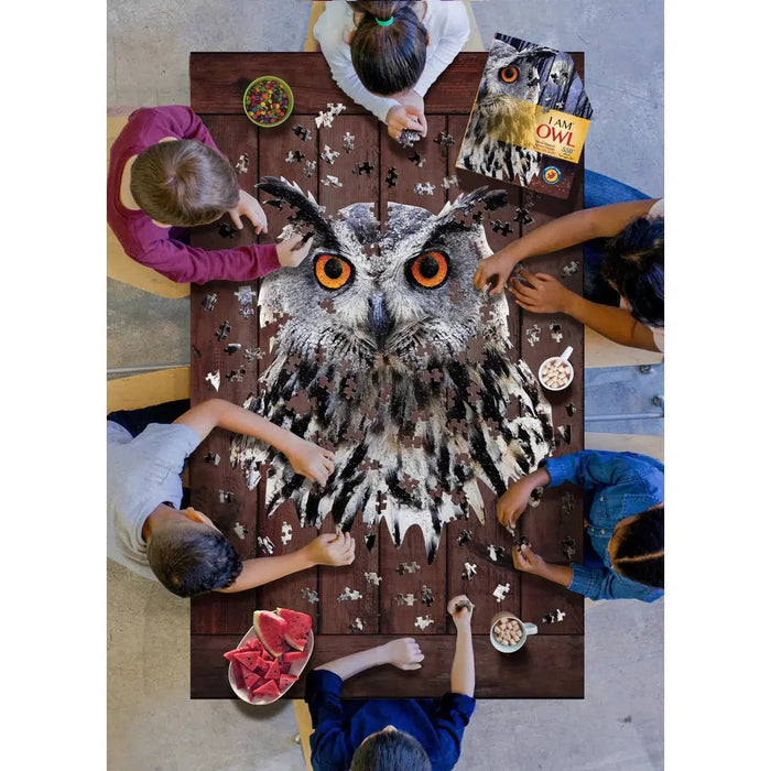I Am Owl 550 Piece Head Shaped Jigsaw Puzzle Madd Capp - for just $22.99! 