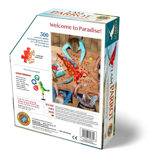 I Am Parrot 300 Piece Bird Shaped Jigsaw Puzzle Madd Capp - for just $16.99! 