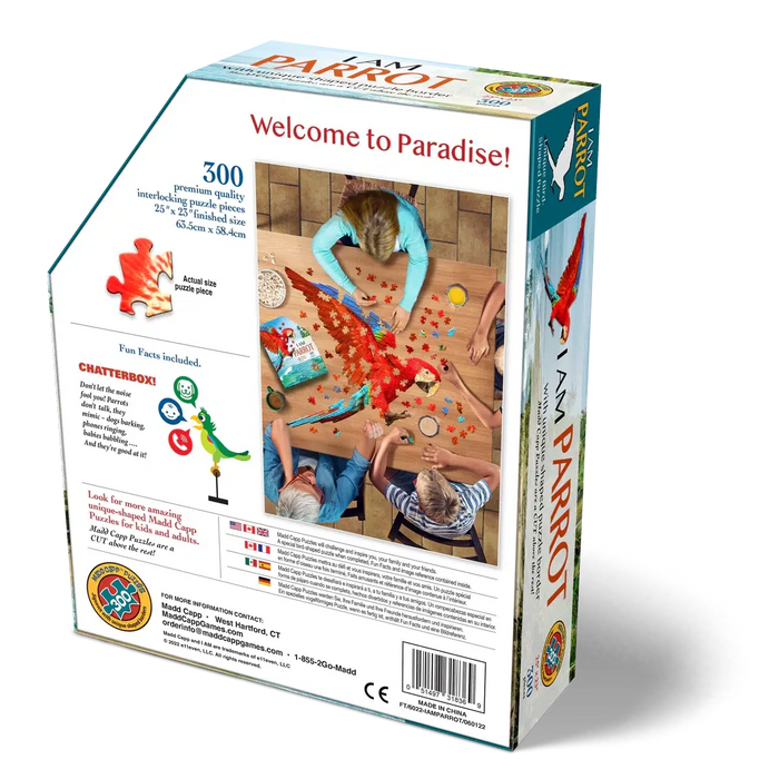 I Am Parrot 300 Piece Bird Shaped Jigsaw Puzzle Madd Capp - for just $16.99! 