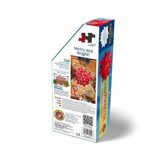 I Am Poinsettia 350 Piece Floral Shaped Jigsaw Puzzle Madd Capp - for just $19.99! 