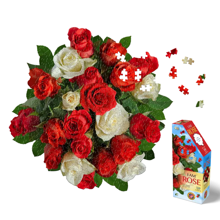 I Am Rose 350 Piece Floral Shaped Jigsaw Puzzle Madd Capp - for just $19.99! 