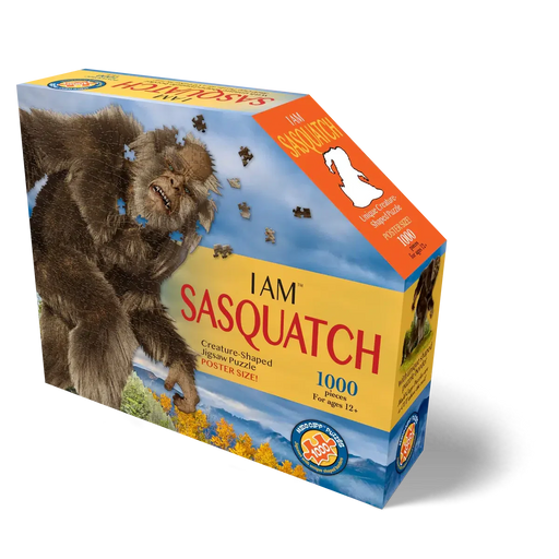 I Am Sasquatch 1000 Piece Creature Shaped Jigsaw Puzzle Madd Capp - for just $26.99! 