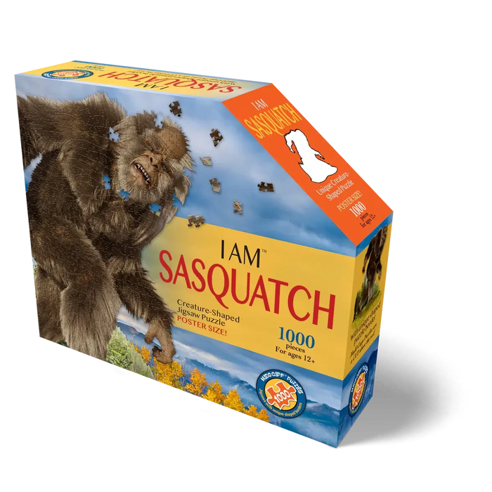 I Am Sasquatch 1000 Piece Creature Shaped Jigsaw Puzzle Madd Capp - for just $26.99! 