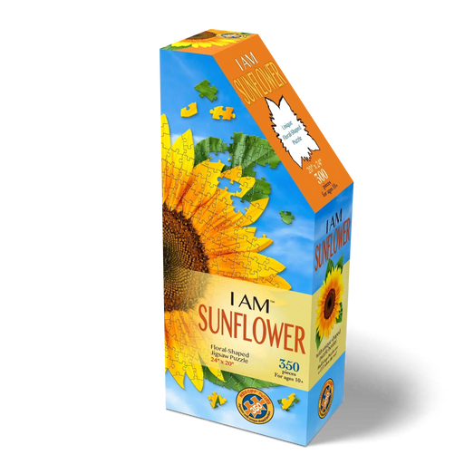I Am Sunflower 350 Piece Floral Shaped Jigsaw Puzzle Madd Capp - for just $19.99! 
