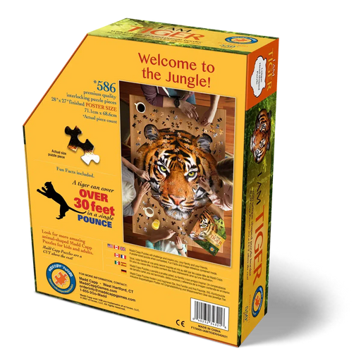 I Am Tiger 550 Piece Head Shaped Jigsaw Puzzle Madd Capp - for just $22.99! 