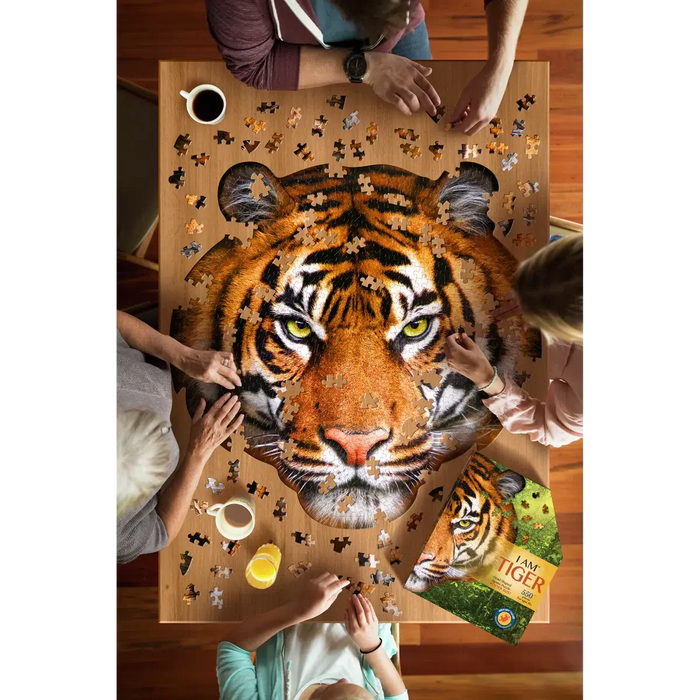 I Am Tiger 550 Piece Head Shaped Jigsaw Puzzle Madd Capp - for just $22.99! 